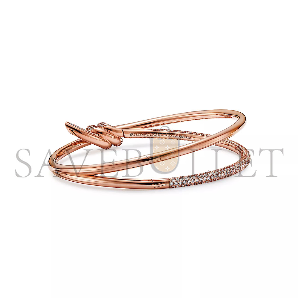 TIFFANY KNOT DOUBLE ROW HINGED BANGLE 69525873